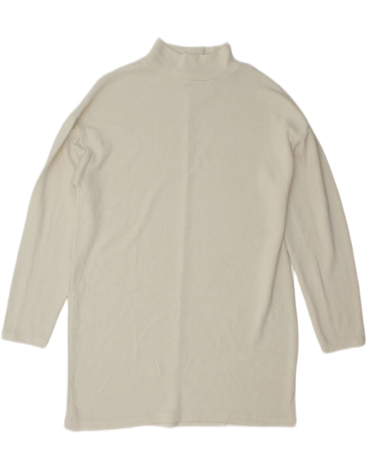 ZARA Womens Oversized Jumper Dress UK 14 Medium White
