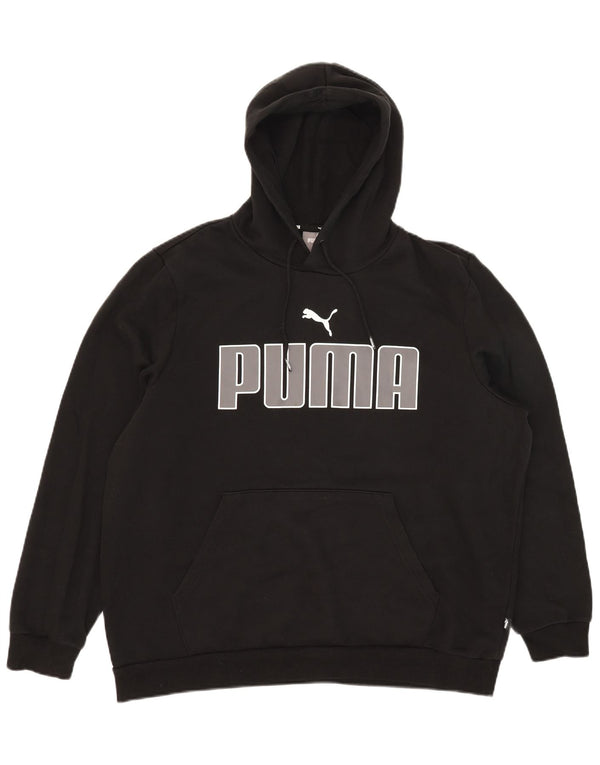 Мужской джемпер с капюшоном с рисунком Puma XL, черный хлопок