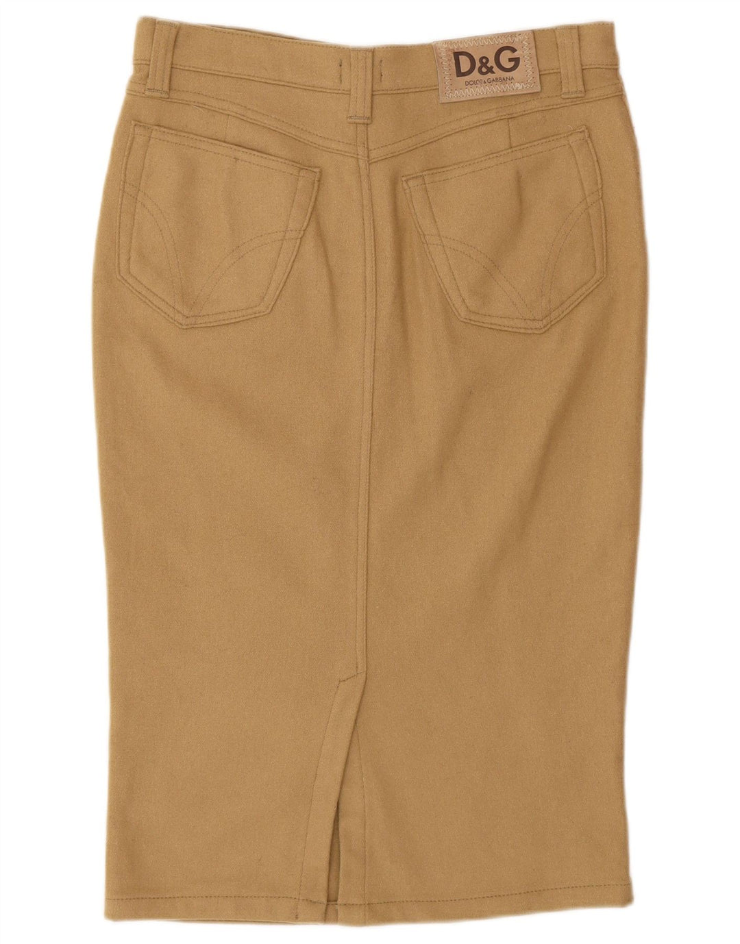 Женская юбка-карандаш Dolce & Gabbana IT 44 Medium W30 Бежевая шерсть