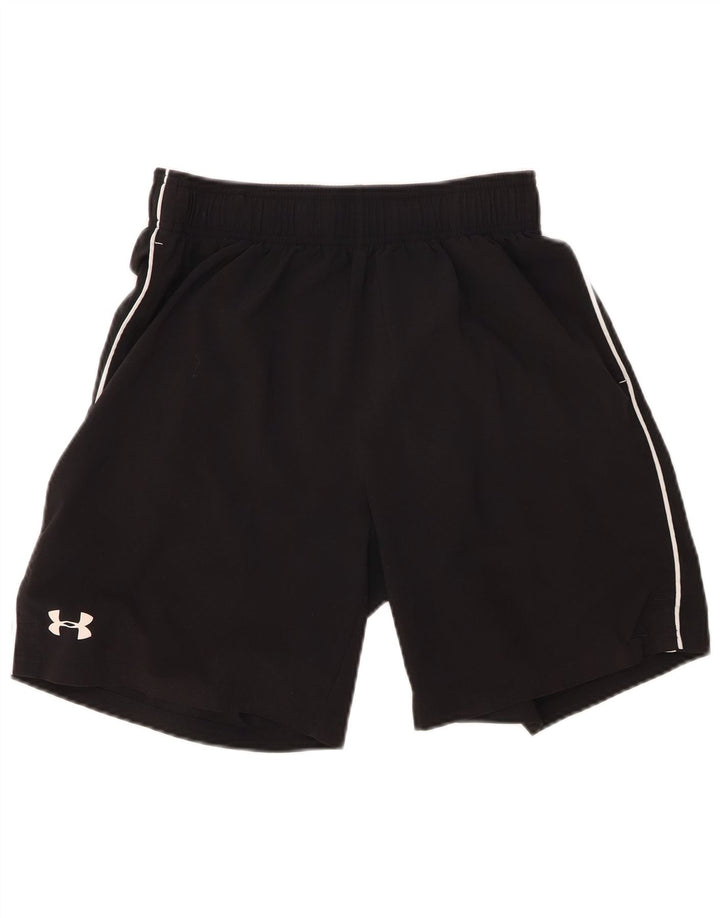 Мужские спортивные шорты с рисунком UNDER ARMOR, средний черный, полиэстер
