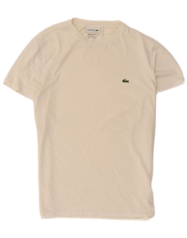 Lacoste Женская футболка обычного кроя, размер 4, средний, белый, хлопковый