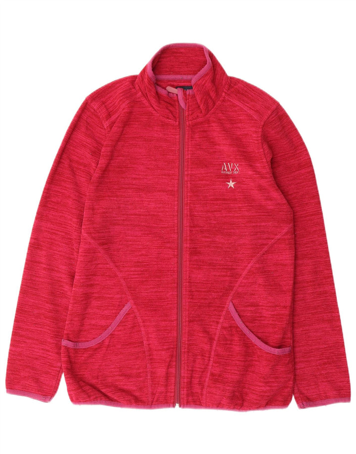Женская флисовая куртка AVIREX UK 14, средний розовый полиэстер в тонкую полоску