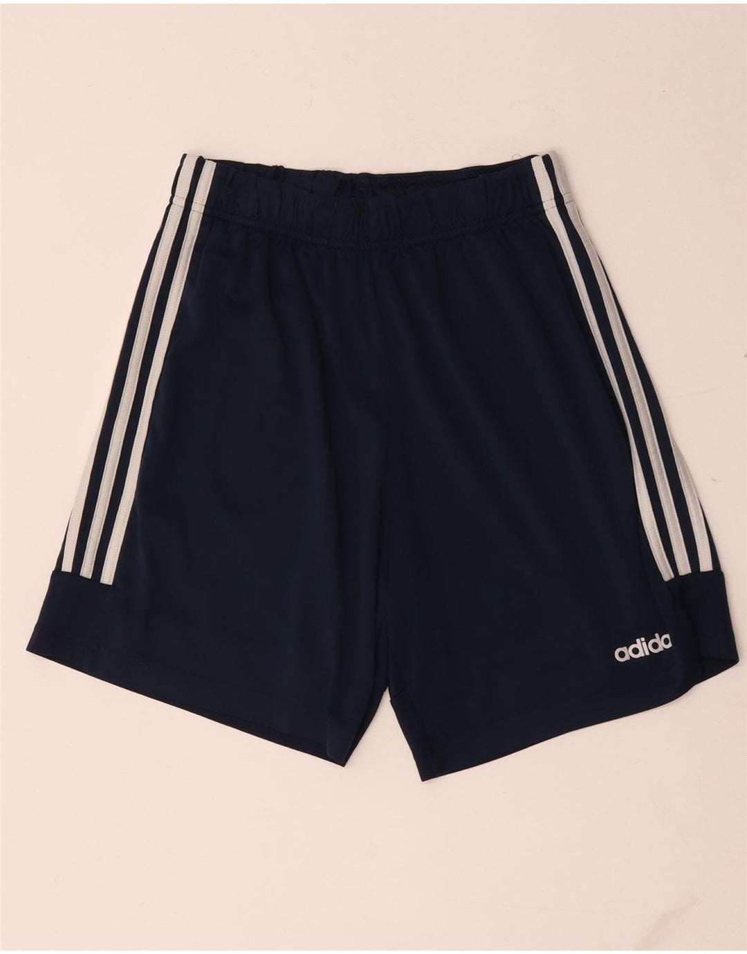 Мужские спортивные шорты Adidas среднего размера, темно-синие, полиэстер