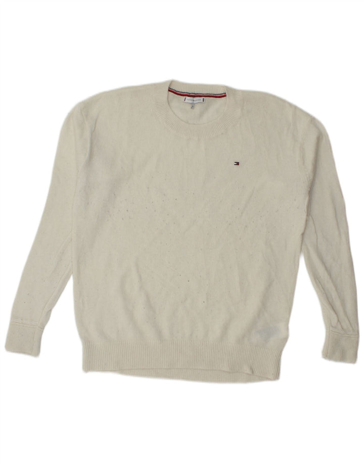 Мужской джемпер с круглым вырезом Tommy Hilfiger XL, белая шерсть