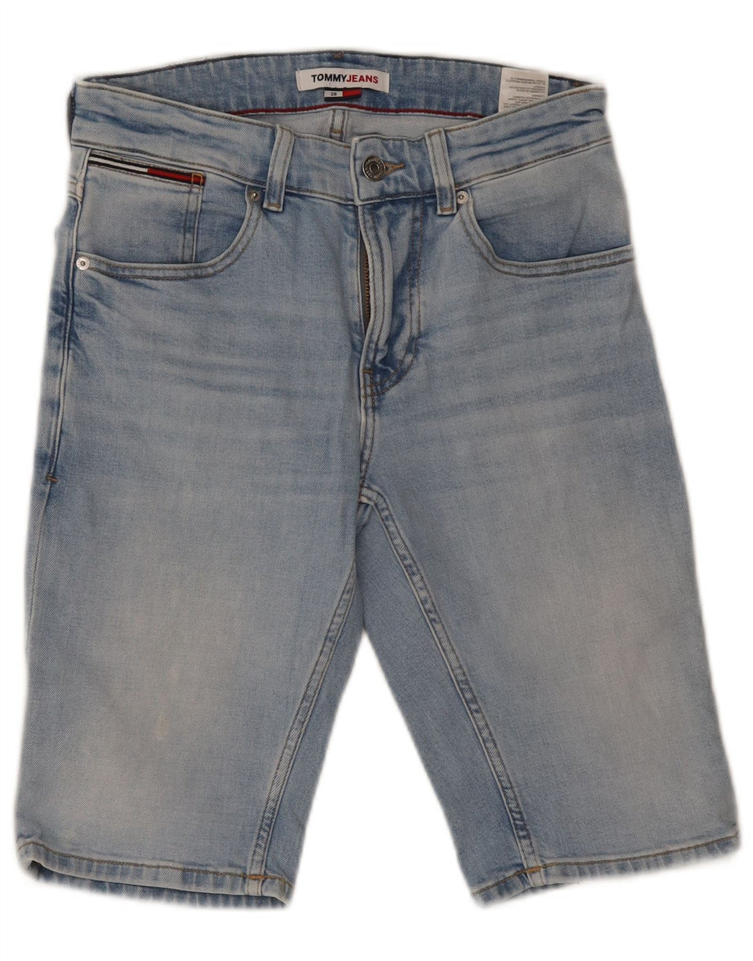 TOMMY HILFIGER Женские джинсовые шорты W28, средний синий, хлопок
