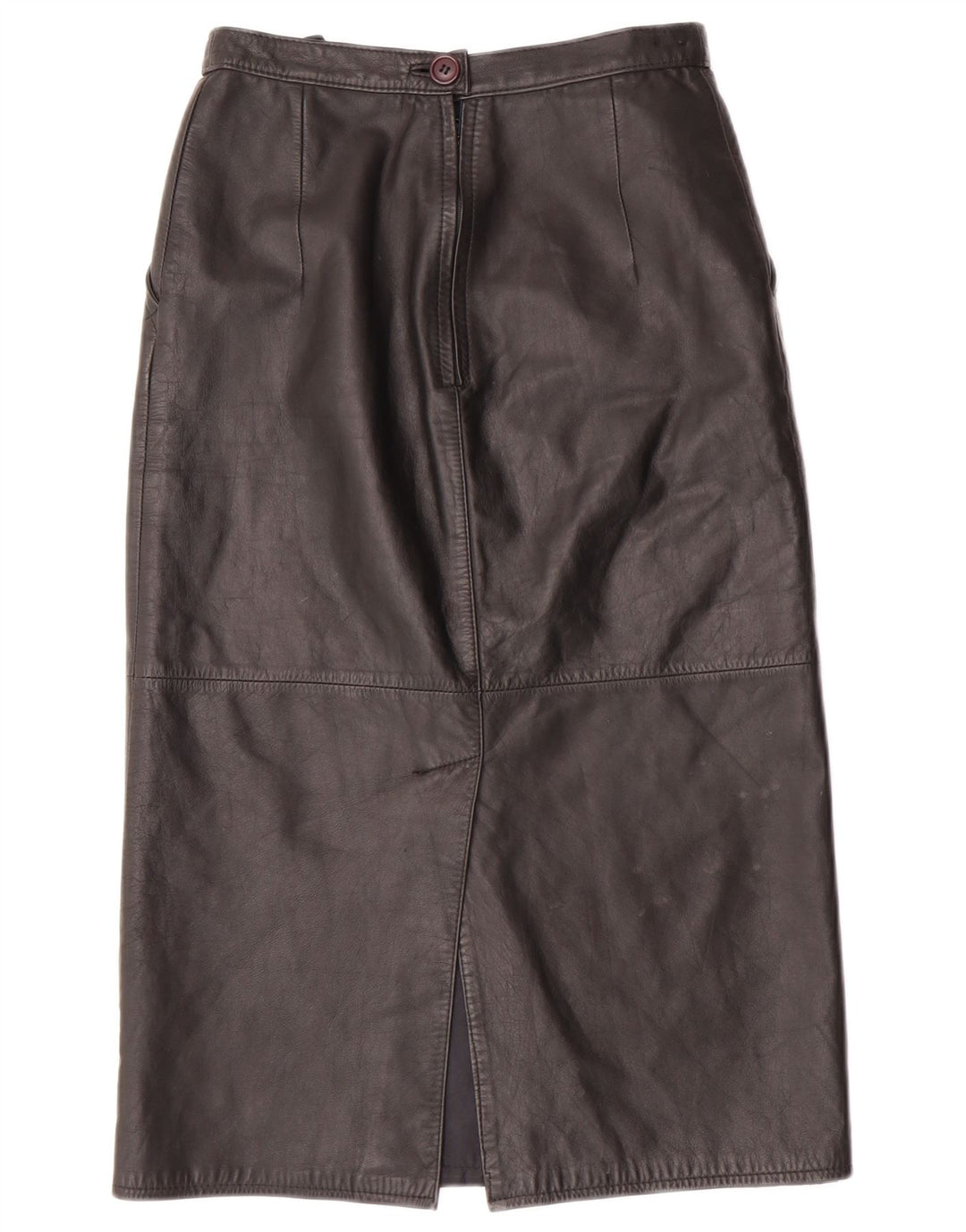 Женская кожаная юбка CHALICE с высокой талией UK 8, маленькая W24, черная кожа