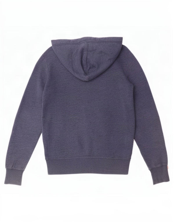 Мужской свитер с капюшоном на молнии Superdry, маленький синий, хлопок