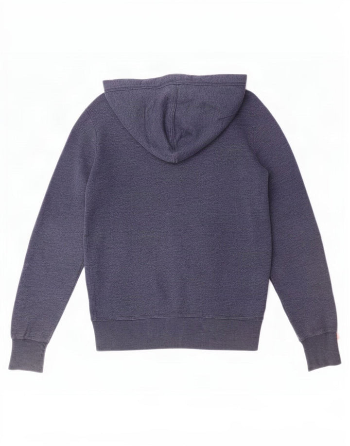 Мужской свитер с капюшоном на молнии Superdry, маленький синий, хлопок