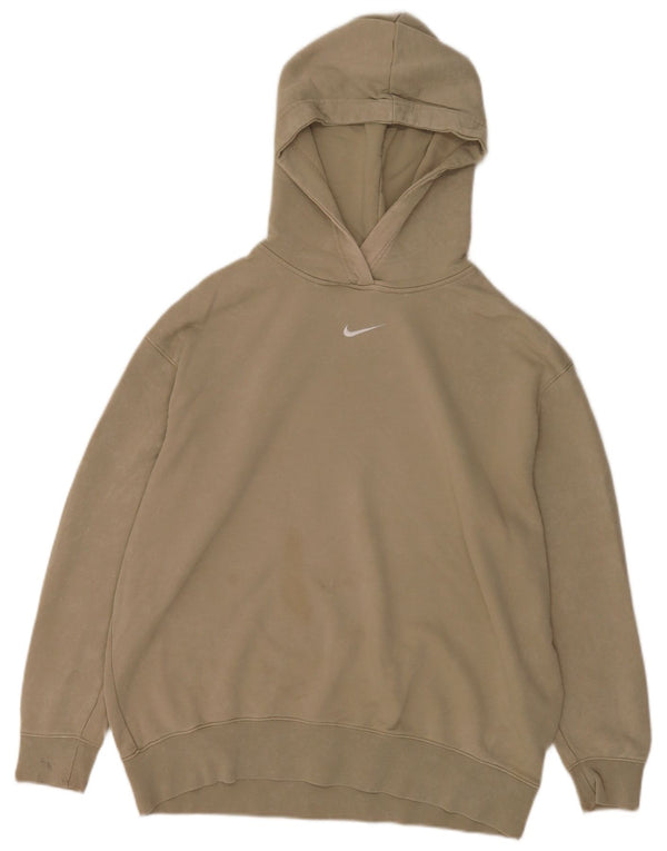Мужской джемпер свободного кроя Nike с капюшоном, средний, бежевый, хлопок