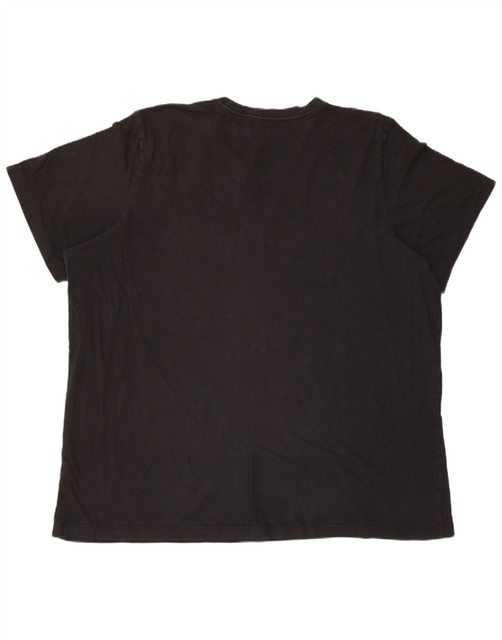 Adidas Мужская футболка с рисунком Top 2XL Черный хлопок