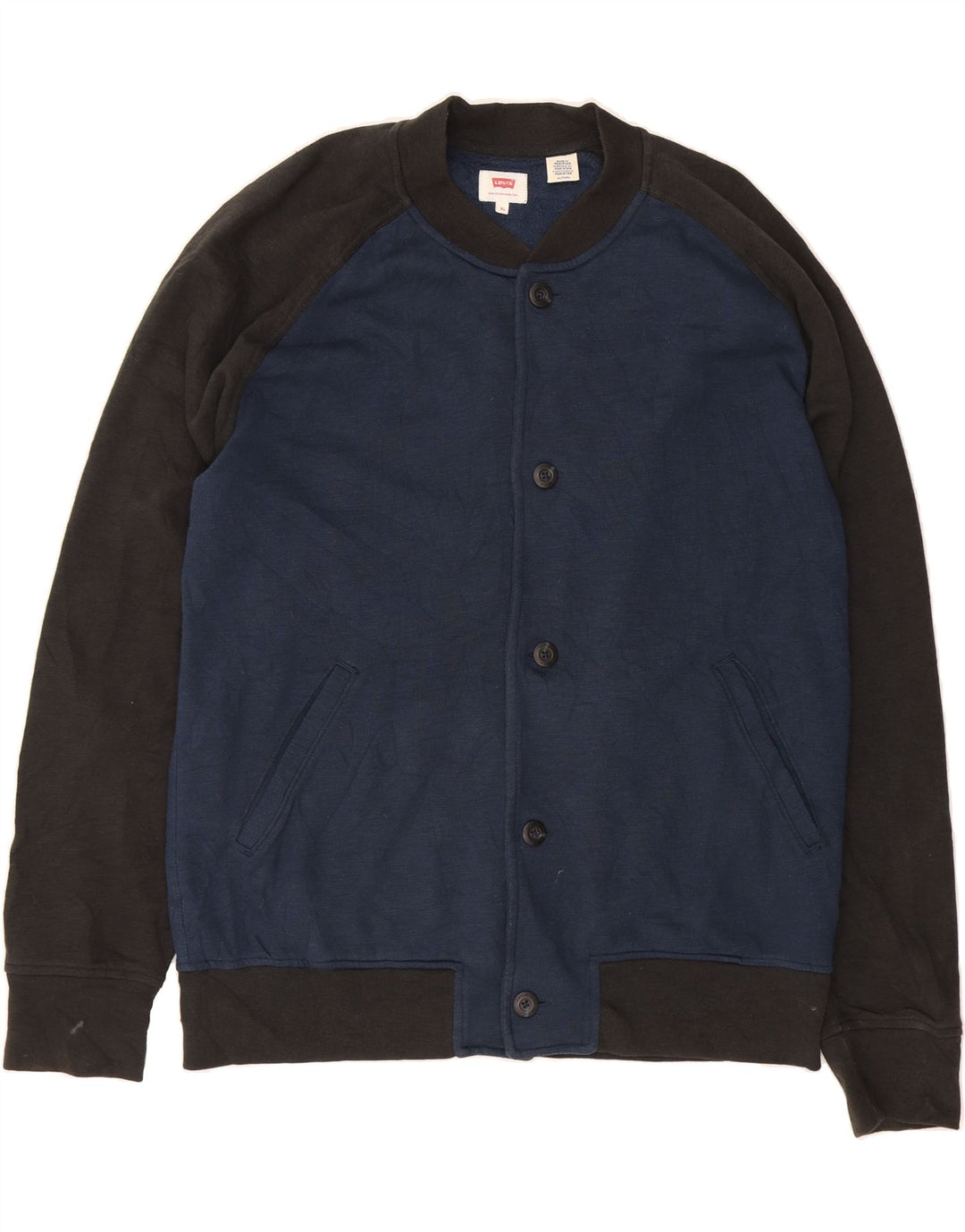 LEVI'S Mens Tracksuit Top Jacket XL Navy Blue Colourblock Vintage Levi's and Second-Hand Levi's from Messina Hembry 