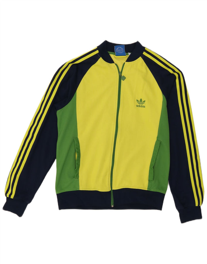 Мужской спортивный костюм Adidas, верхняя куртка, средний разноцветный хлопок с цветными блоками