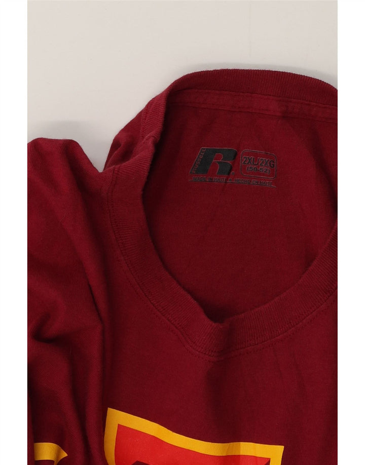 Мужская футболка с рисунком Russell Athletic, 2XL, красный хлопок