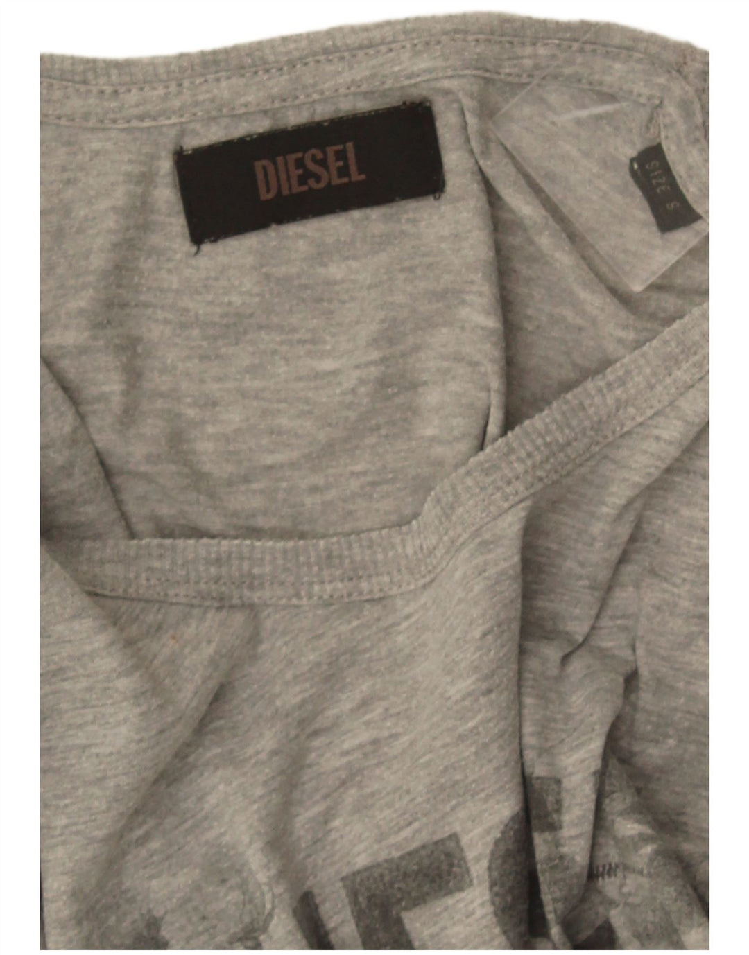 Женская футболка с рисунком Diesel Top UK 8, маленькая, серая