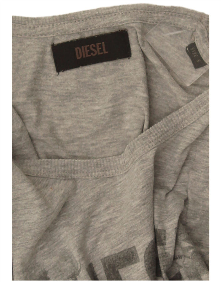 Женская футболка с рисунком Diesel Top UK 8, маленькая, серая