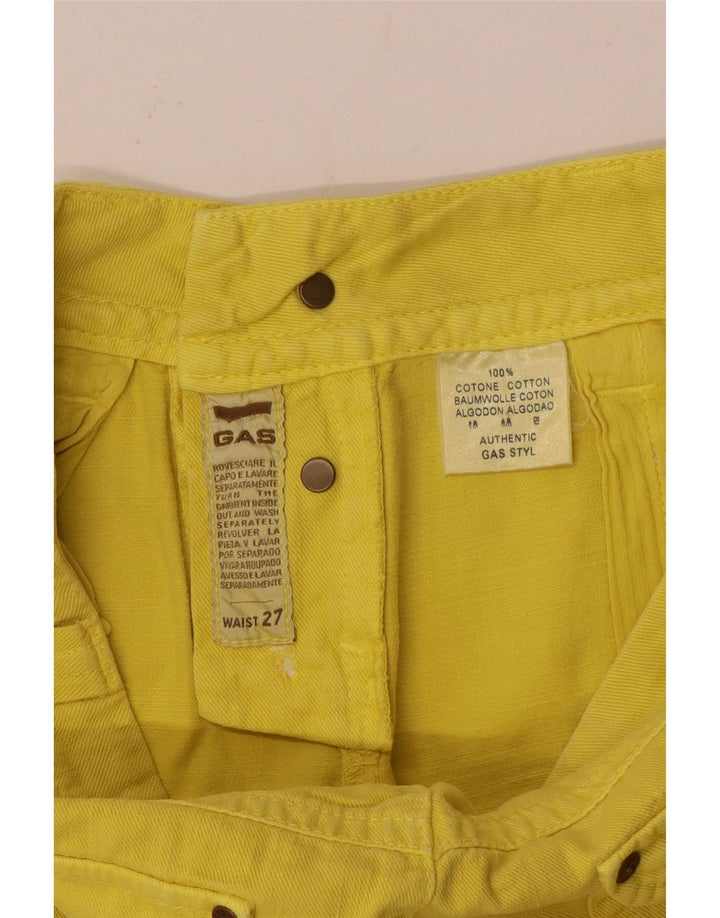 Женские капри Gas W27 L20, желтый хлопок