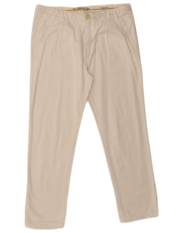 Женские прямые брюки чинос Zara EU 40 Medium W30 L28 белые