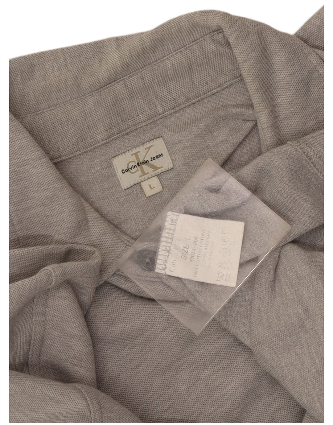 Мужская рубашка Calvin Klein Jeans, большая серая хлопковая рубашка в крапинку
