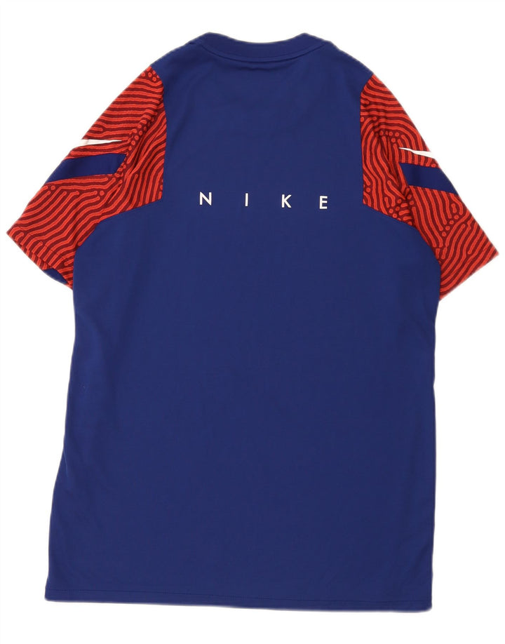 Мужская футболка с графическим рисунком Nike Dri Fit, большая синяя с цветными блоками