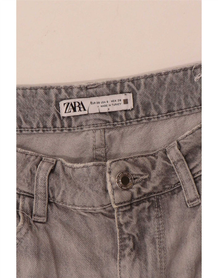 Женские прямые джинсы Zara EU 38 Small W28 L29 Серые