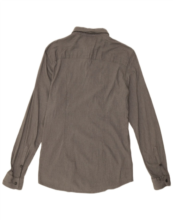 Мужская рубашка Daniele Alessandrini, большая серая вискоза