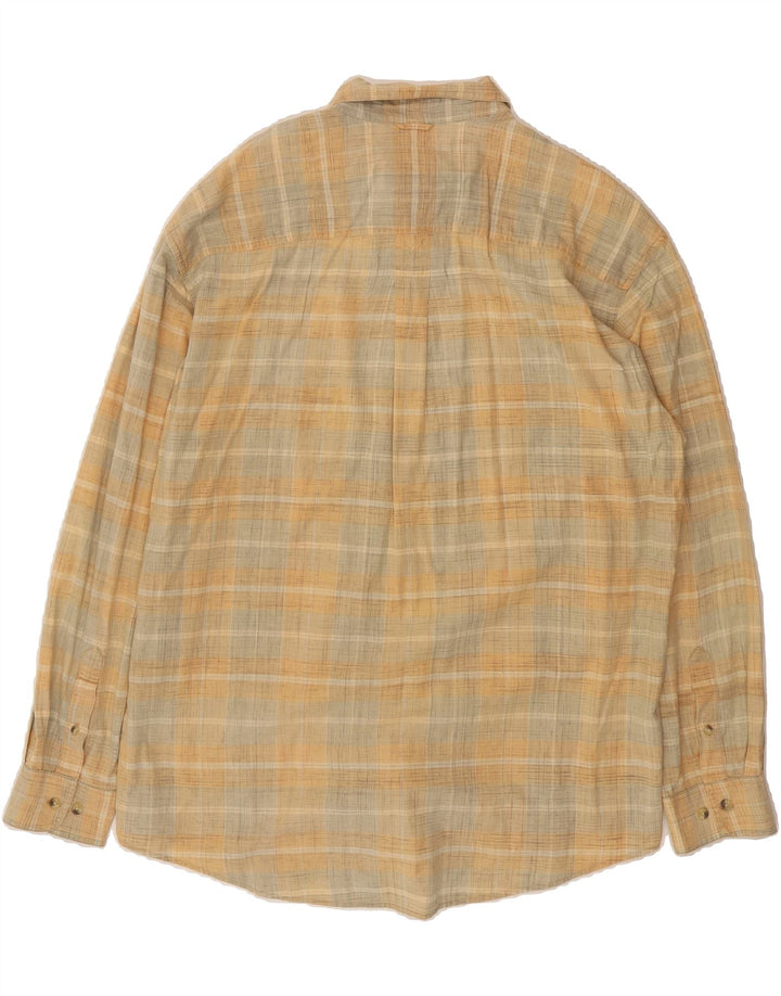 TIMBERLAND Mens Shirt Large Beige Check Cotton Vintage Timberland and Second-Hand Timberland from Messina Hembry 