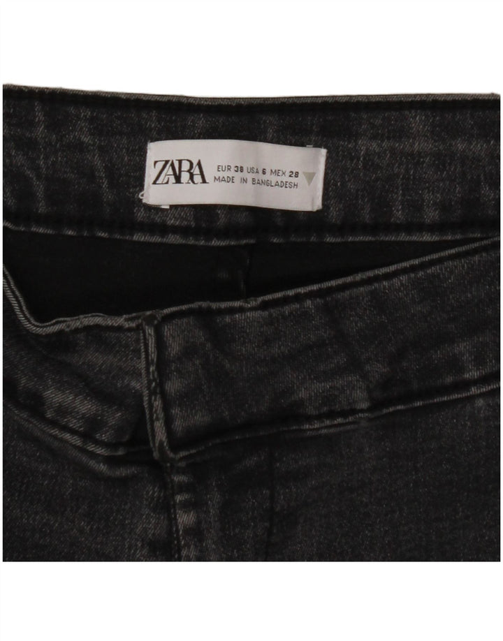 ZARA Womens High Waist Flared Jeans EU 38 Small W28 L32 Grey