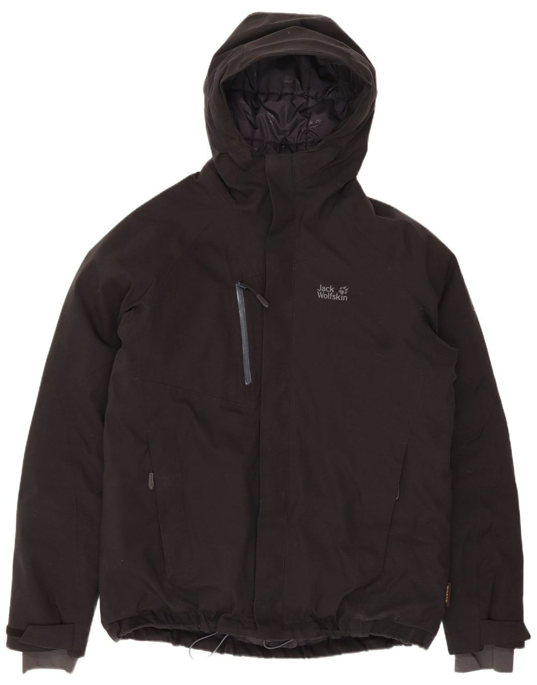 Мужская стеганая куртка с капюшоном Jack Wolfskin UK 40, большая черная полиэстер