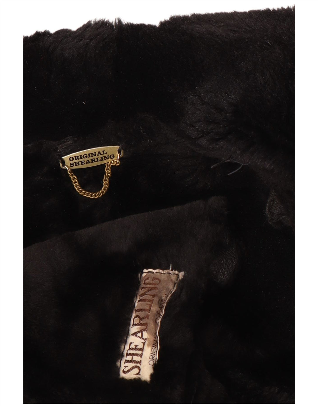 ВИНТАЖНАЯ женская дубленка оверсайз UK 18 XL, черная короткая дубленка