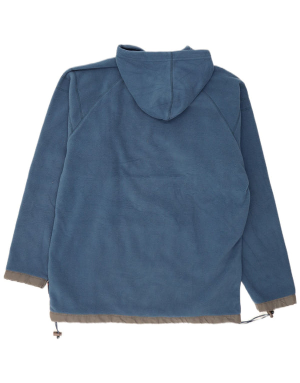 Мужской флисовый джемпер с капюшоном VINTAGE, большой синий полиэстер