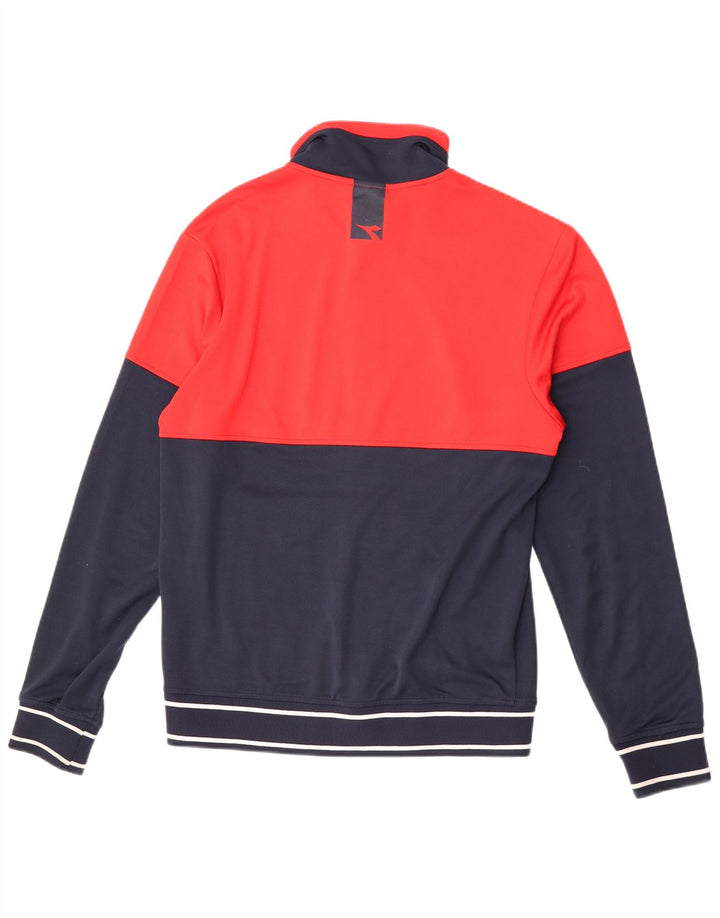 Женский спортивный костюм Diadora, верхняя куртка UK 18 XL, красный полиэстер с цветными блоками