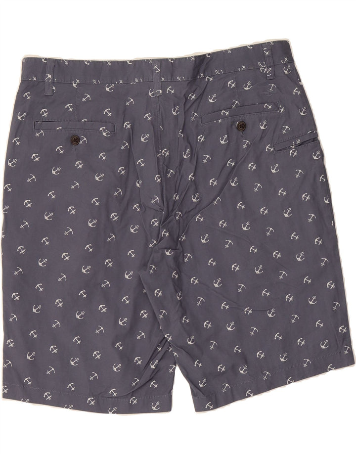 DOCKERS Mens Chino Shorts W36 Large Navy Blue Spotted Cotton Vintage Dockers and Second-Hand Dockers from Messina Hembry 