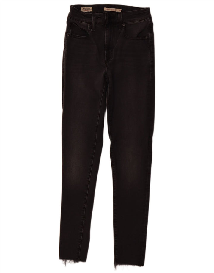 Женские джинсы скинни LEVI'S 721 с высокой посадкой W25 L27 Черные