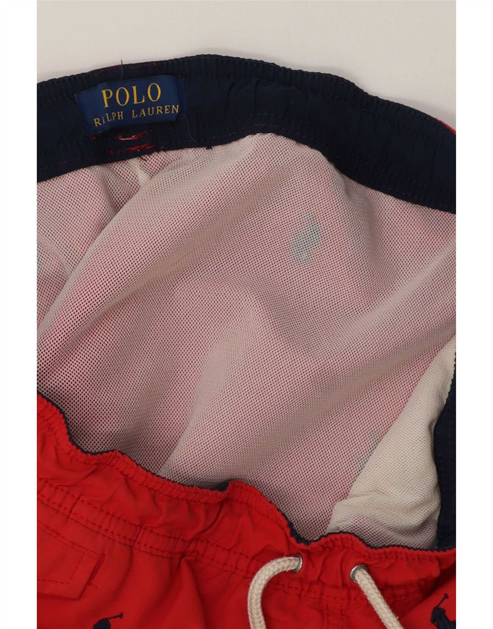 Мужские шорты для плавания с рисунком Polo Ralph Lauren, маленький красный полиэстер
