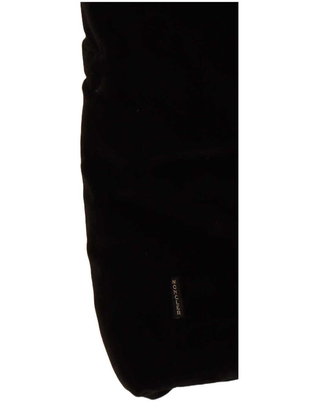 Moncler Женская негабаритная бархатная стеганая куртка, размер 0 XS, черный хлопок