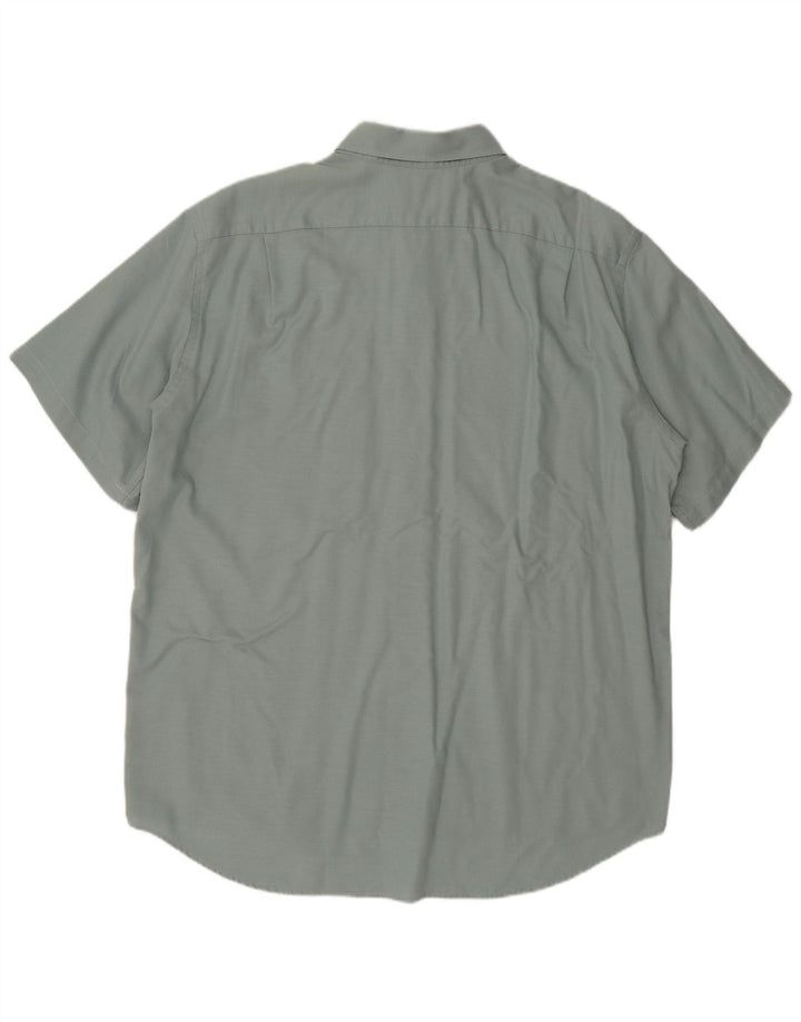 Мужская рубашка с коротким рукавом Lacoste, размер 45 XL, зеленая