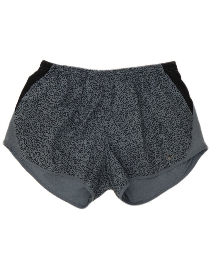 Женские спортивные шорты NIKE Dri Fit UK 12, средний синий цвет, полиэстер с цветными блоками