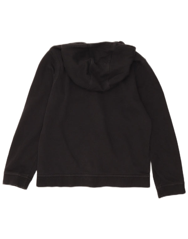 Nike Boys Zip Hoodie Sweater 12-13 Years Large Black Cotton