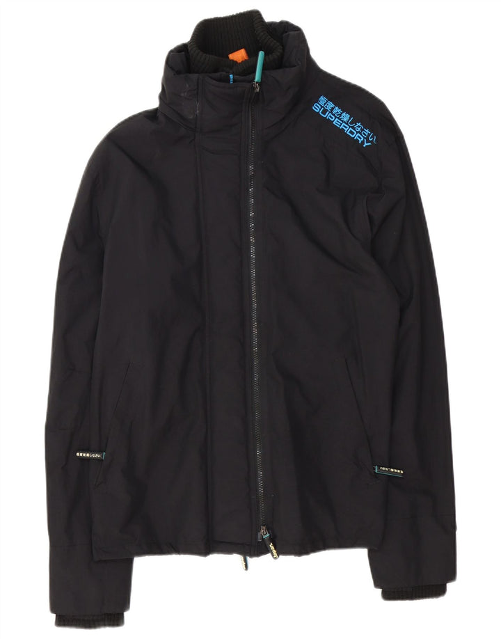 Мужская ветровка Superdry The Windcheater UK 40, большая черная нейлоновая куртка