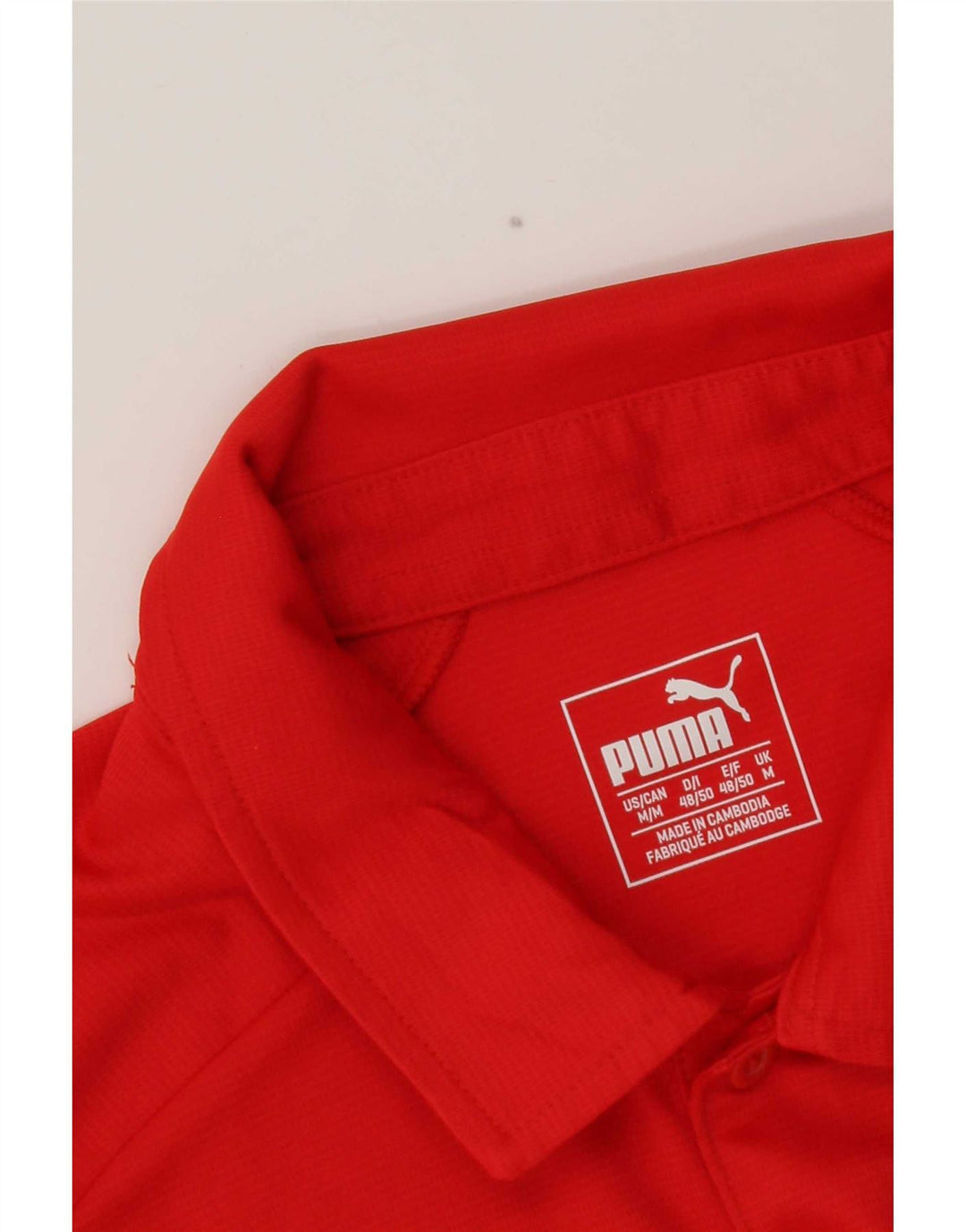 Мужская рубашка поло с рисунком Puma, средний красный