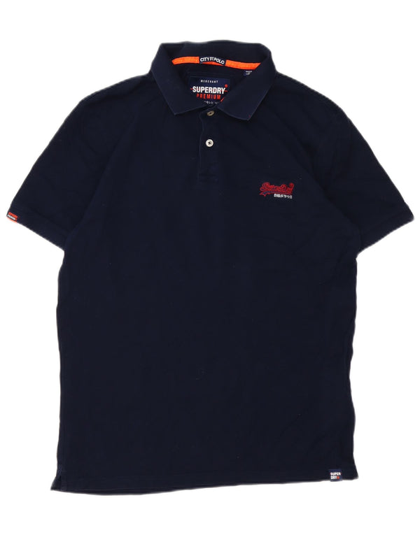 Мужская рубашка-поло Superdry XL, темно-синяя, хлопок
