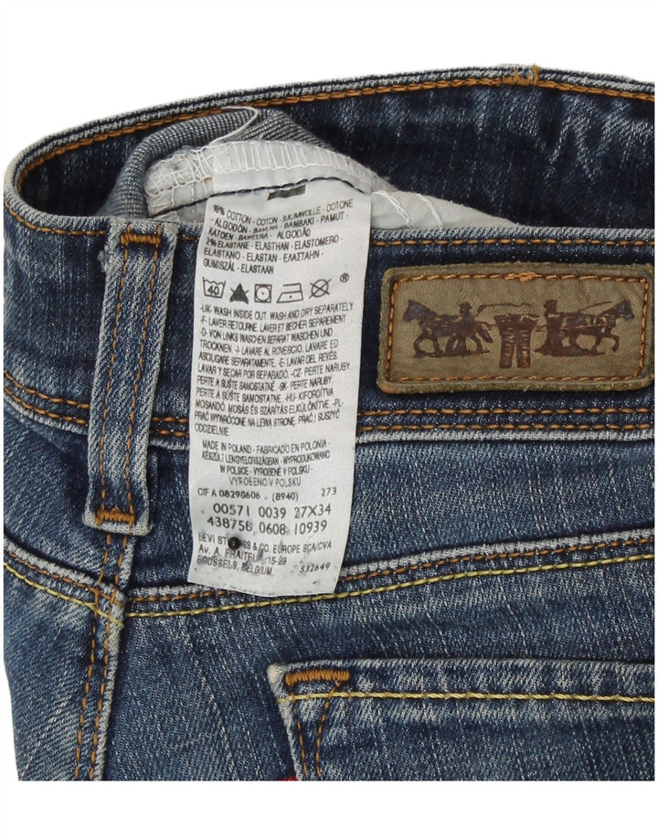 Женские узкие джинсы Levi's 571 W27 L31 синие, хлопок