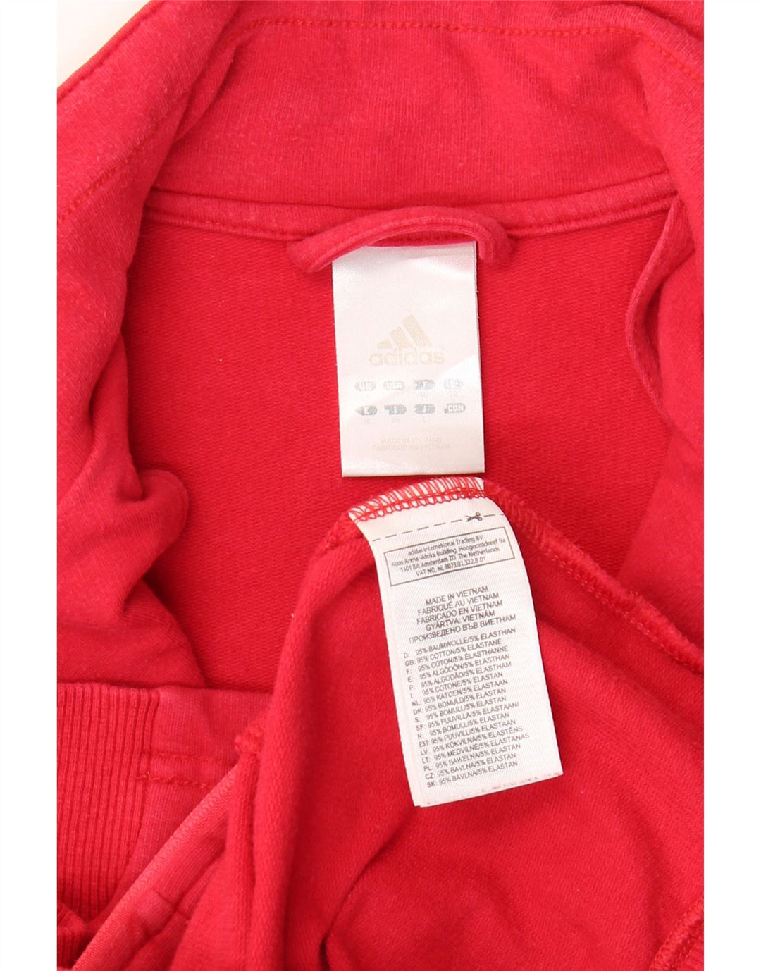 Женский спортивный костюм ADIDAS Top Jacket UK 12 Medium Red Cotton