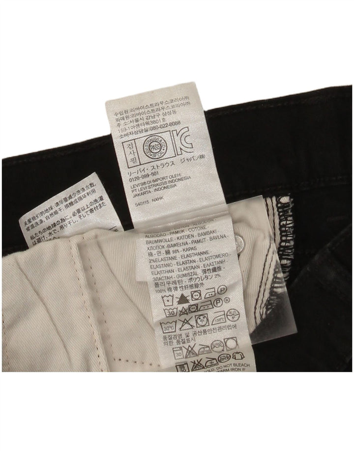 Женские узкие прямые джинсы Levi's 513 W30 L32, черный хлопок