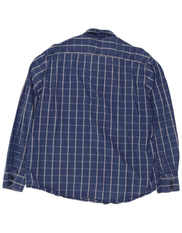 Мужская рубашка Levi's XL, синяя клетка, хлопок