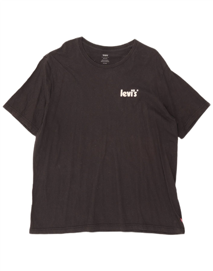 Мужская свободная футболка с рисунком Levi's Top XL, черная