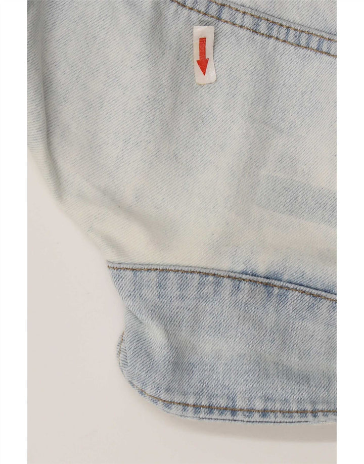 Женская джинсовая куртка Topshop UK 10, маленькая, синяя, хлопок