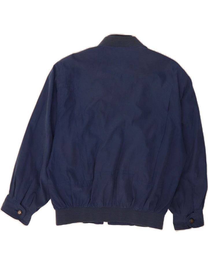 VINTAGE Mens Bomber Jacket UK 36 Small Blue Polyester Vintage Vintage and Second-Hand Vintage from Messina Hembry 