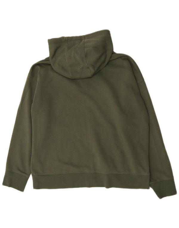 Женский свитер с капюшоном на молнии Dkny UK 18 XL, зеленый хлопок