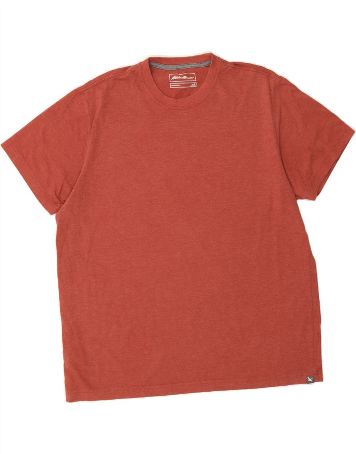 EDDIE BAUER Mens T-Shirt Top XL Orange Cotton Vintage Eddie Bauer and Second-Hand Eddie Bauer from Messina Hembry 